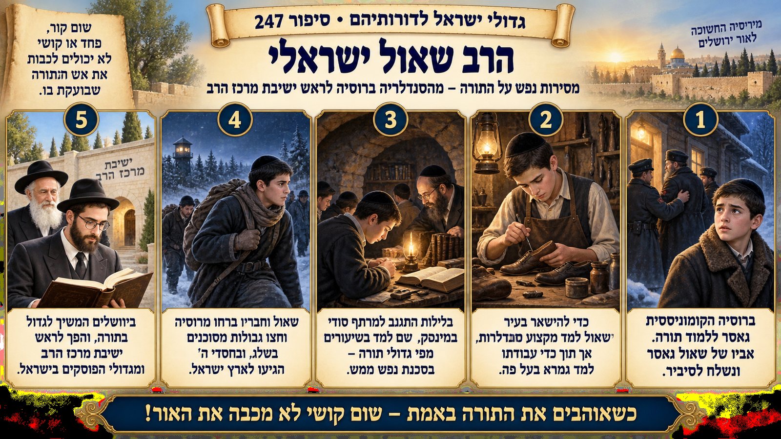 תמונת סיכום — ציונות דתית ומחנכים: הרב שאול ישראלי